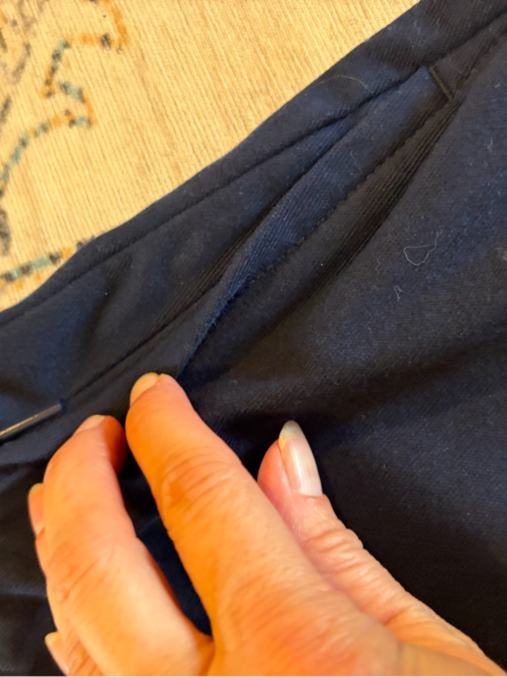 SPANX stretch twill shorts in timeless navy - Picture 7 of 9